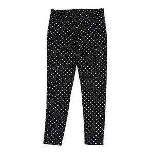 JOE FRESH BLACK AND WHITE POLKA DOT LEGGINGS 18”-21.5” WAIST